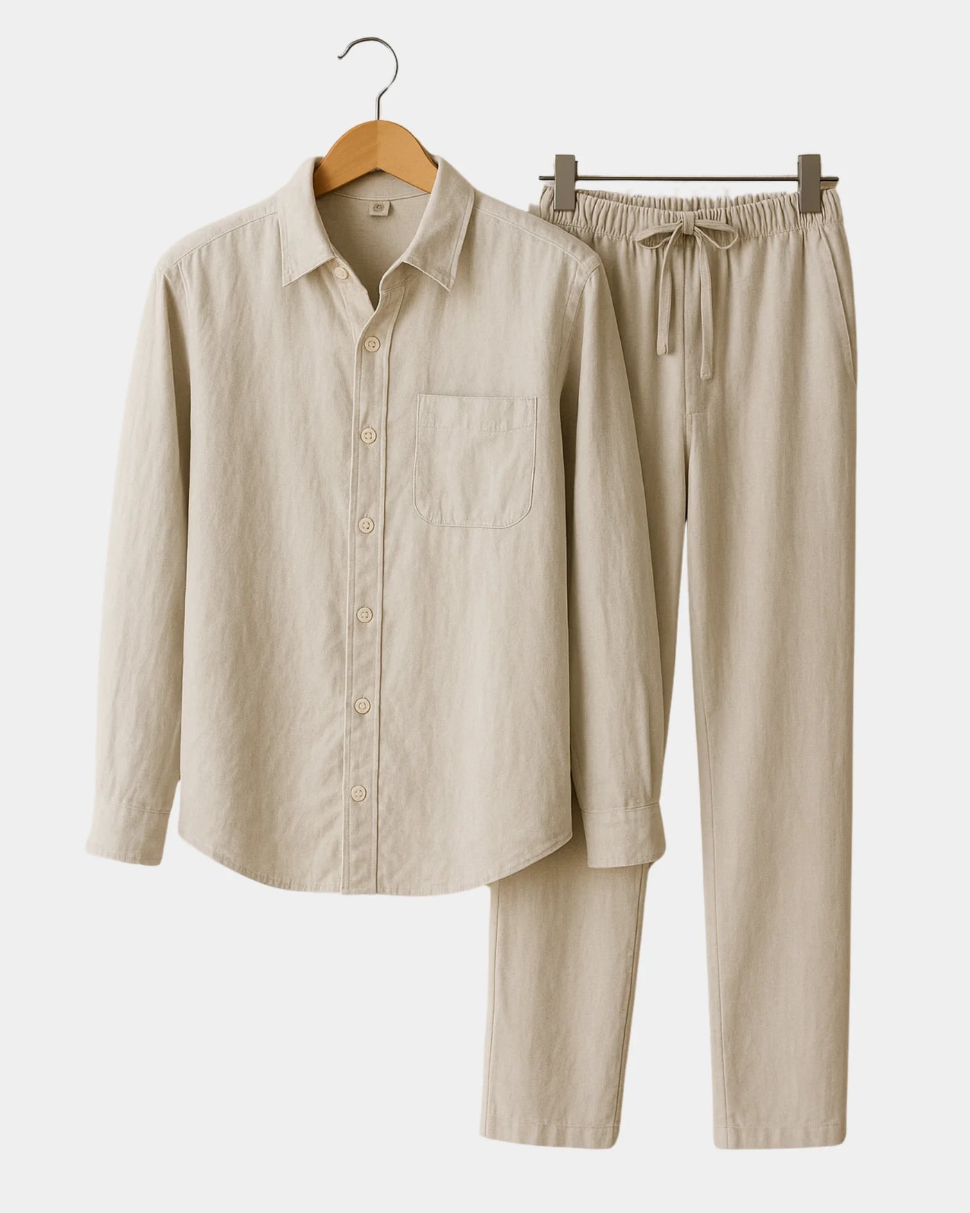 2 - PIECE LINEN SET - BEIGE