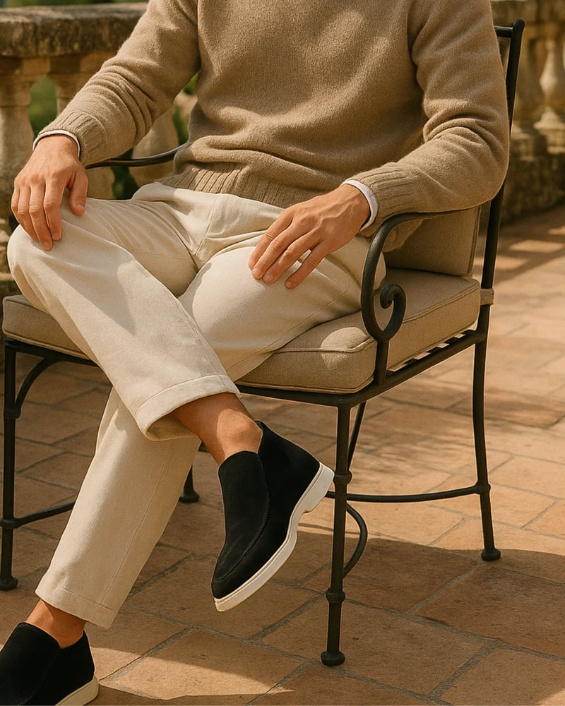 MARINA HIGH LOAFERS - BLACK